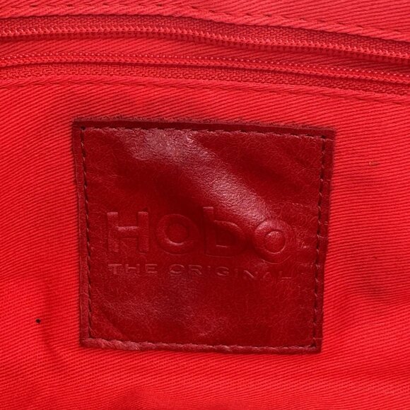 VTG Rare “HOBO The Original” Purse Clutch Metallic Gold Reptile Red 100% Leather - Picture 3 of 10